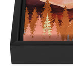 Mountain Forest Lake Framed Canvas Print Gallery Image 3