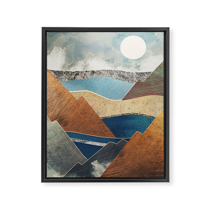 Mountain Pass Framed Canvas Print Gallery Image 1