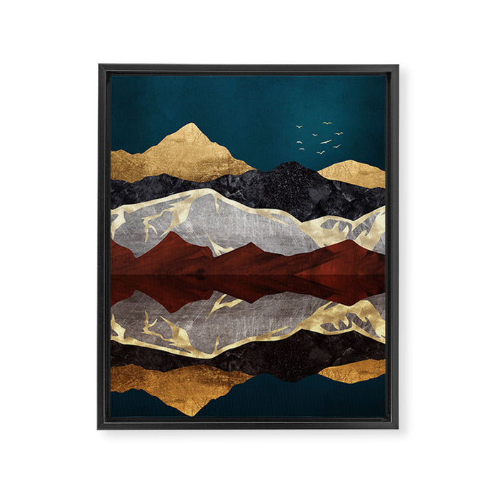 Mountain Peak Reflection Framed Canvas Print Gallery Image 1