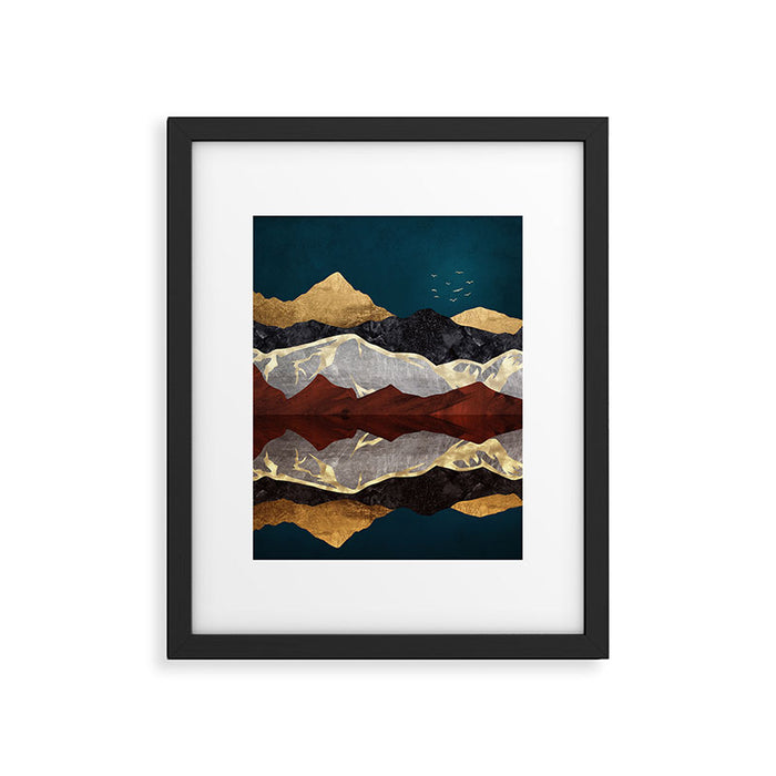 Mountain Peak Reflection Framed Art Print Gallery Image 1