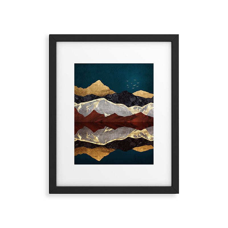 Mountain Peak Reflection Framed Art Print Gallery Image 6