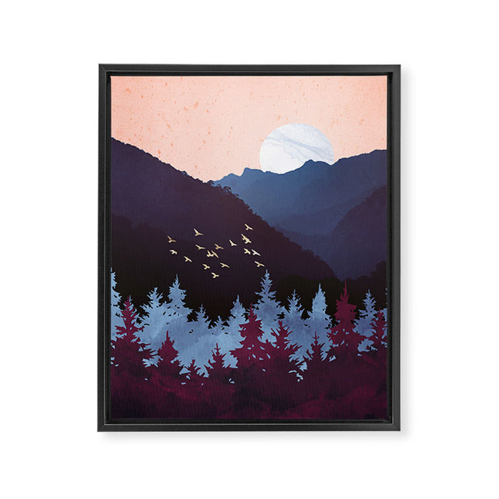 Mulberry Dusk Framed Canvas Print Gallery Image 1
