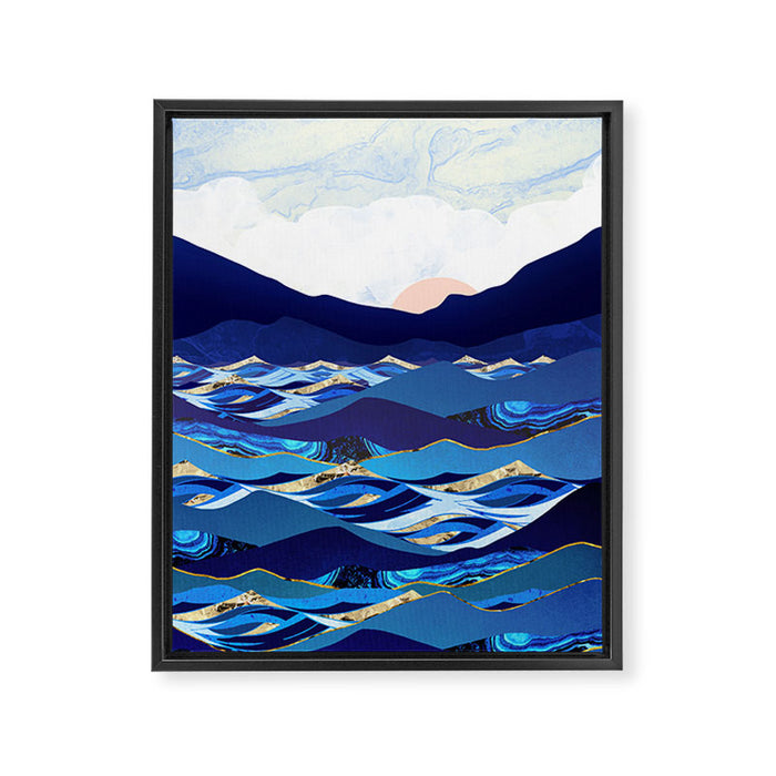 Ocean Blue Framed Canvas Print Gallery Image 1