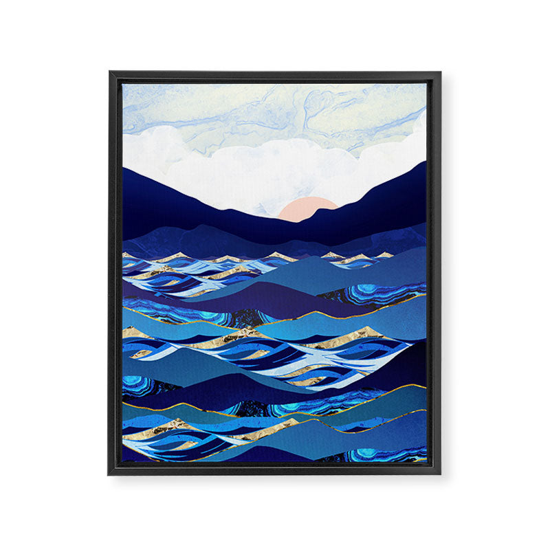 Ocean Blue Framed Canvas Print Gallery Image 8