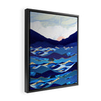 Ocean Blue Framed Canvas Print Gallery Image 2