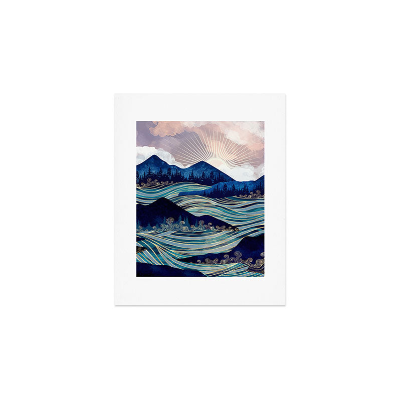 Ocean Sunrise Art Print Gallery Image 1