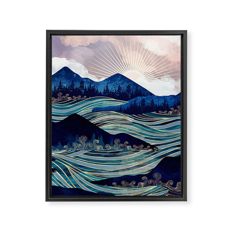 Ocean Sunrise Framed Canvas Print Gallery Image 8