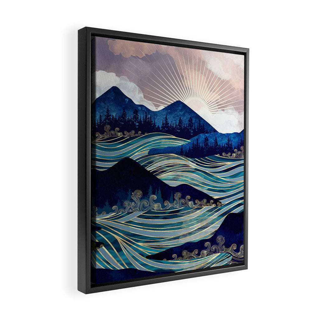 Ocean Sunrise Framed Canvas Print Gallery Image 2