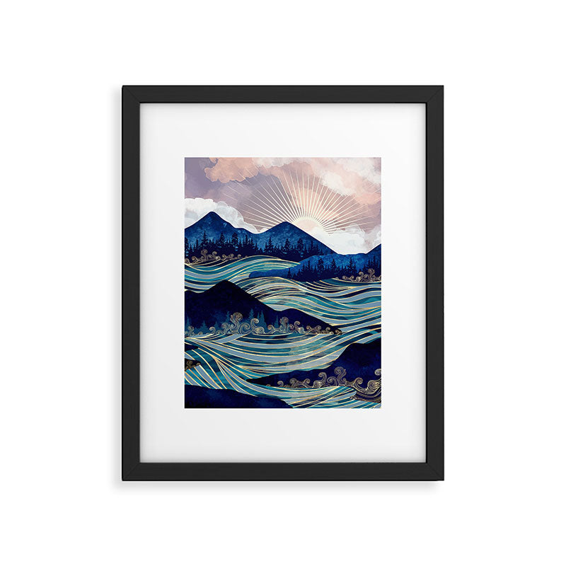 Ocean Sunrise Framed Art Print Gallery Image 4