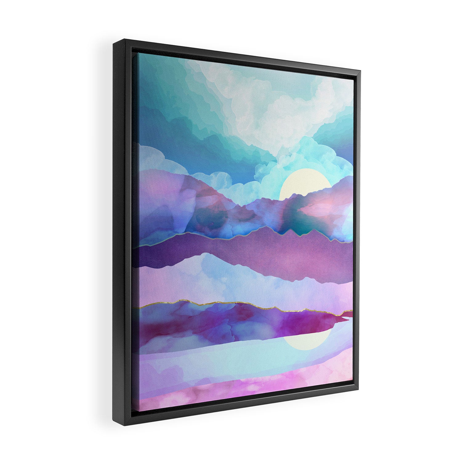 Opal Mountains Framed Canvas Print Gallery Image 2