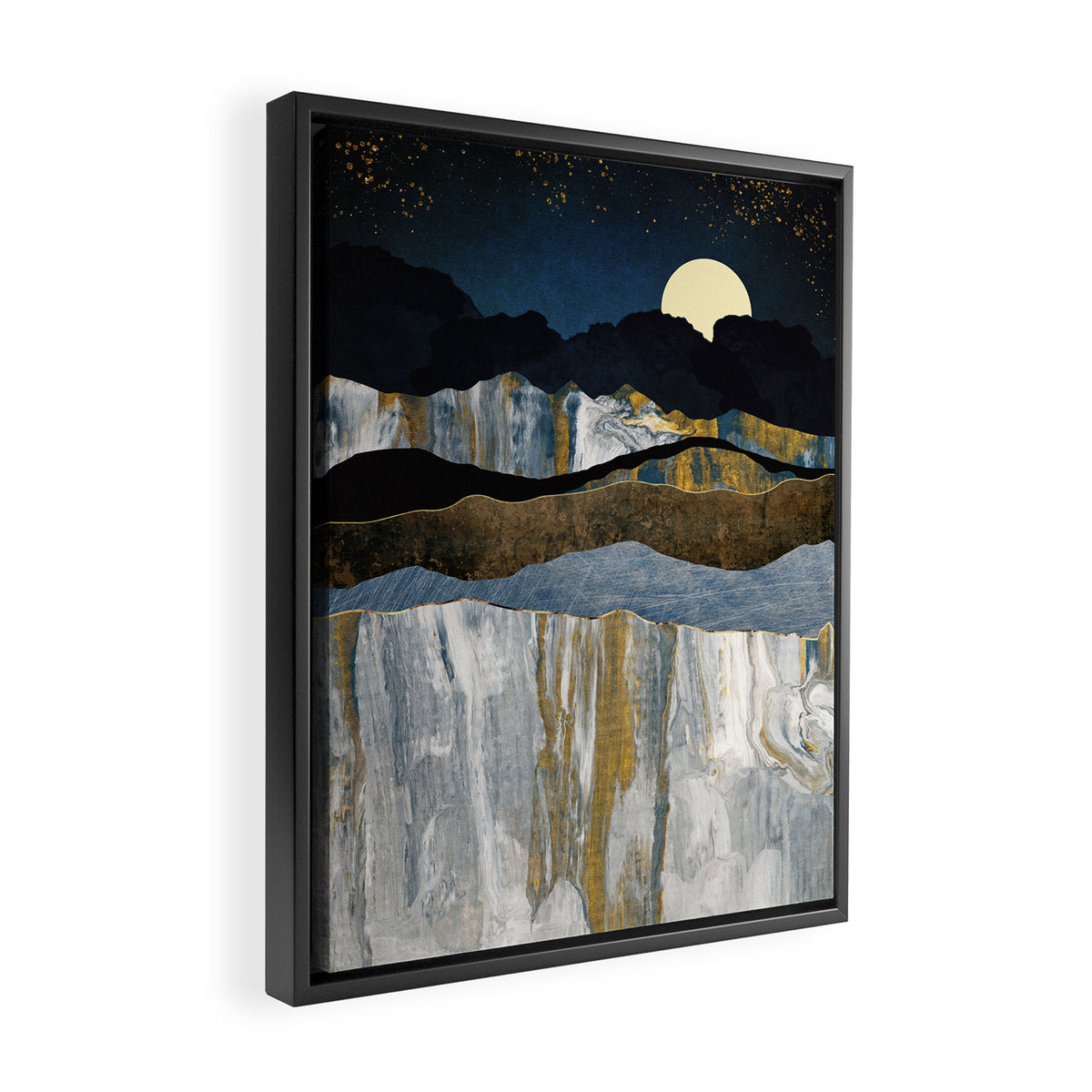 Painted Mountains Framed Canvas Print Gallery Image 2