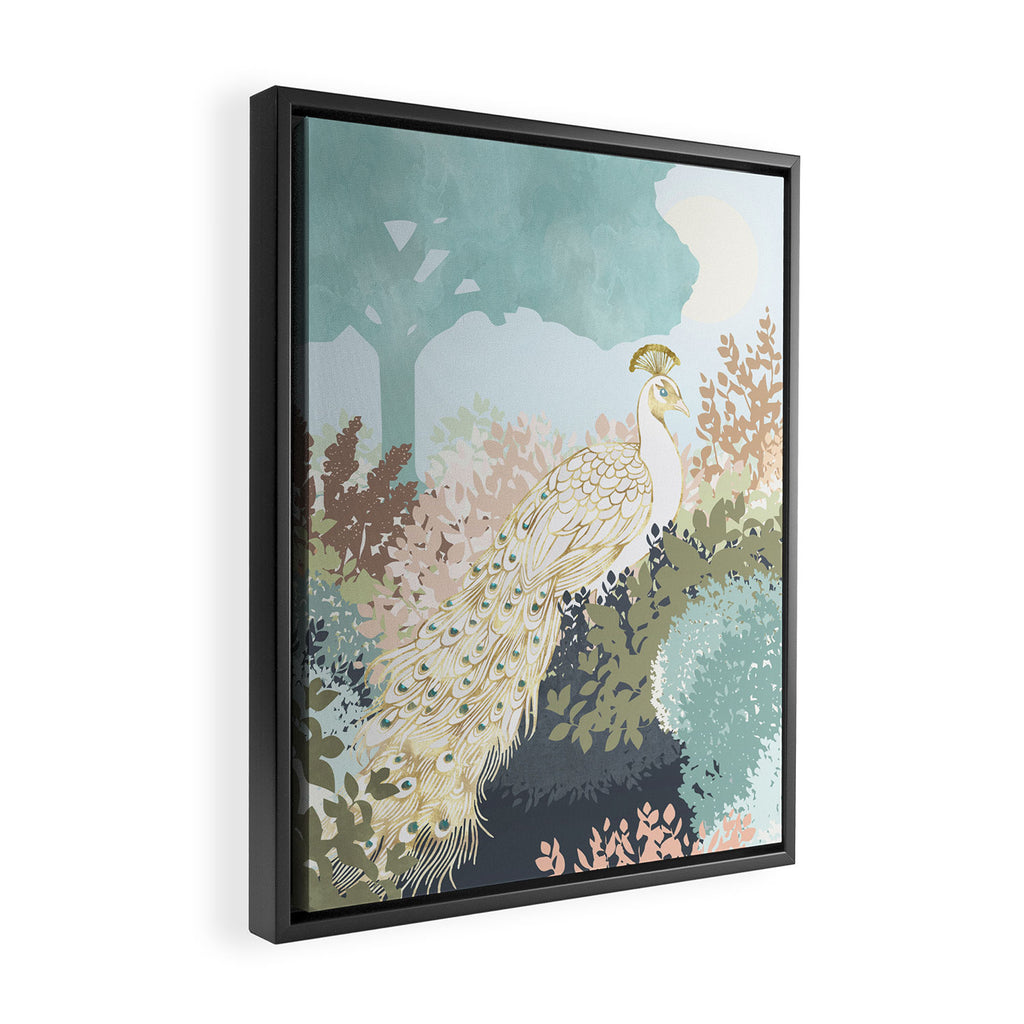 Peacock Garden I Framed Canvas Print Gallery Image 2