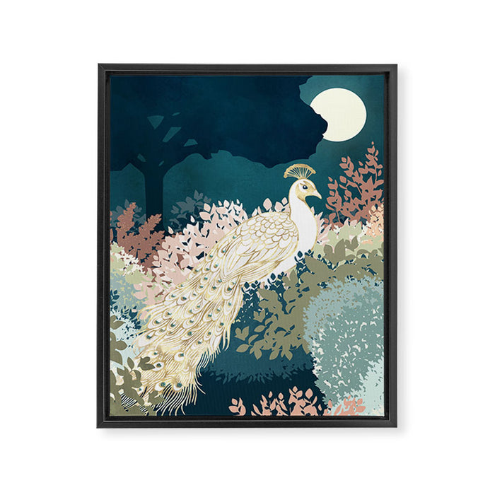 Peacock Garden II Framed Canvas Print Gallery Image 1