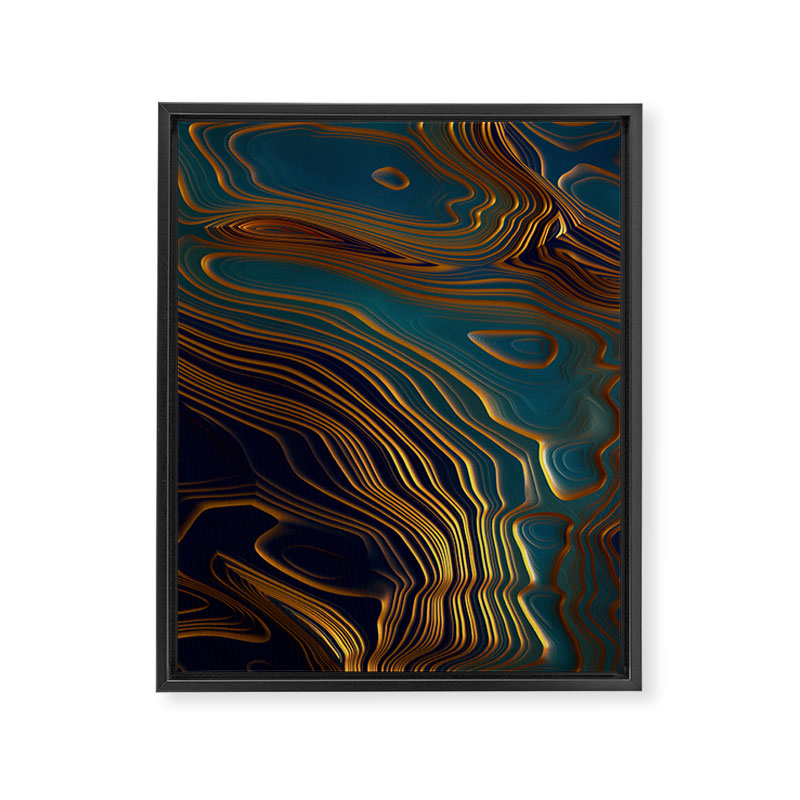 Peacock Ocean Framed Canvas Print Gallery Image 8