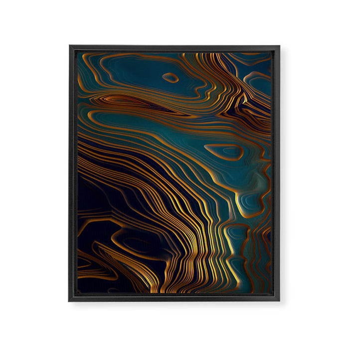 Peacock Ocean Framed Canvas Print Gallery Image 1