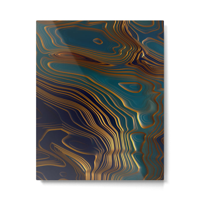 Peacock Ocean Metal Print Gallery Image 1