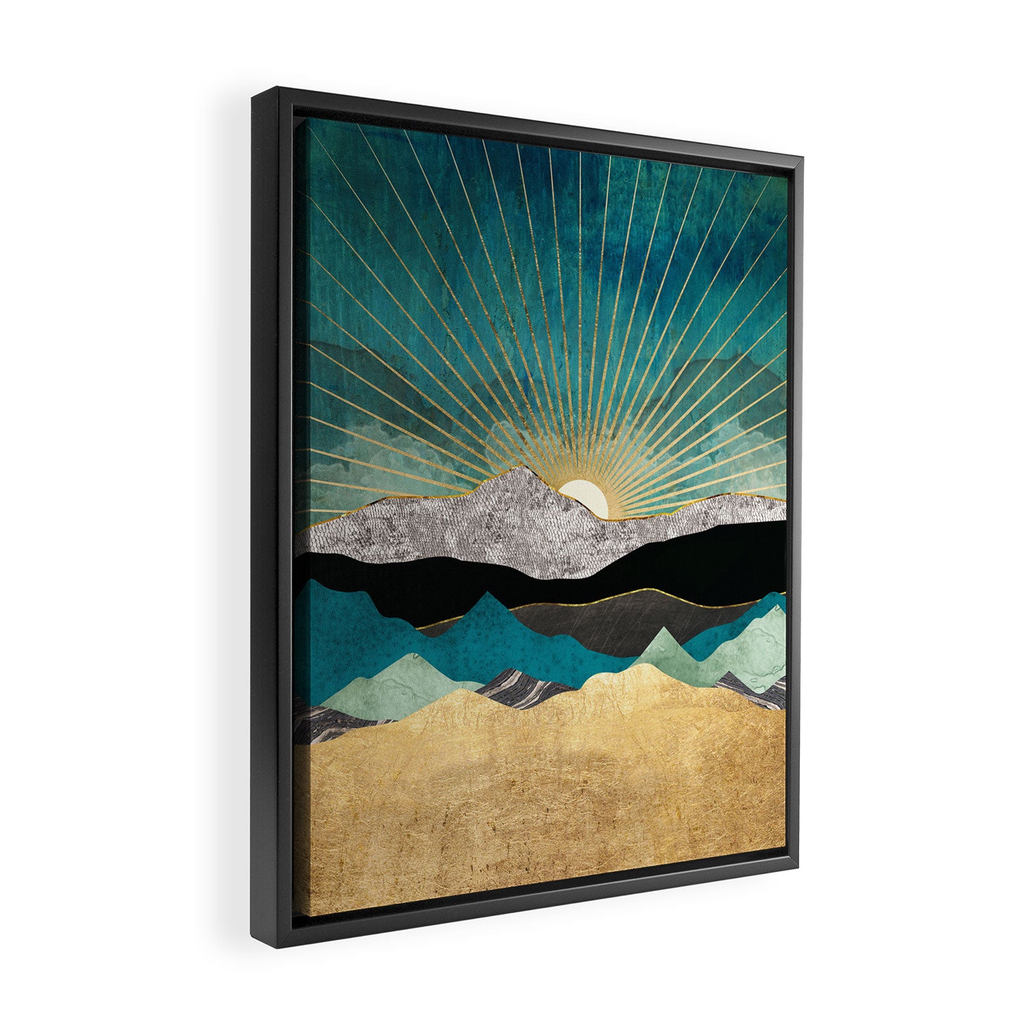 Peacock Vista Framed Canvas Print Gallery Image 2