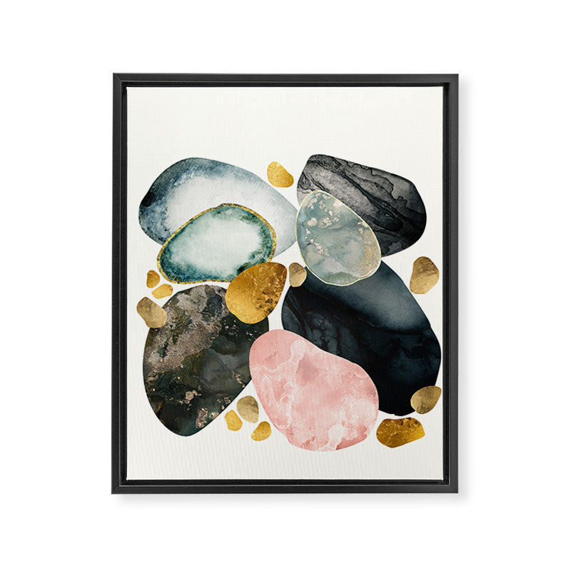Pebble Abstract Framed Canvas Print Gallery Image 8