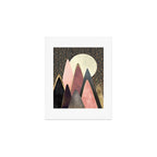 Pink and Gold Peaks Art Print Gallery Image 1