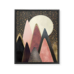 Pink and Gold Peaks Framed Canvas Print Gallery Image 8