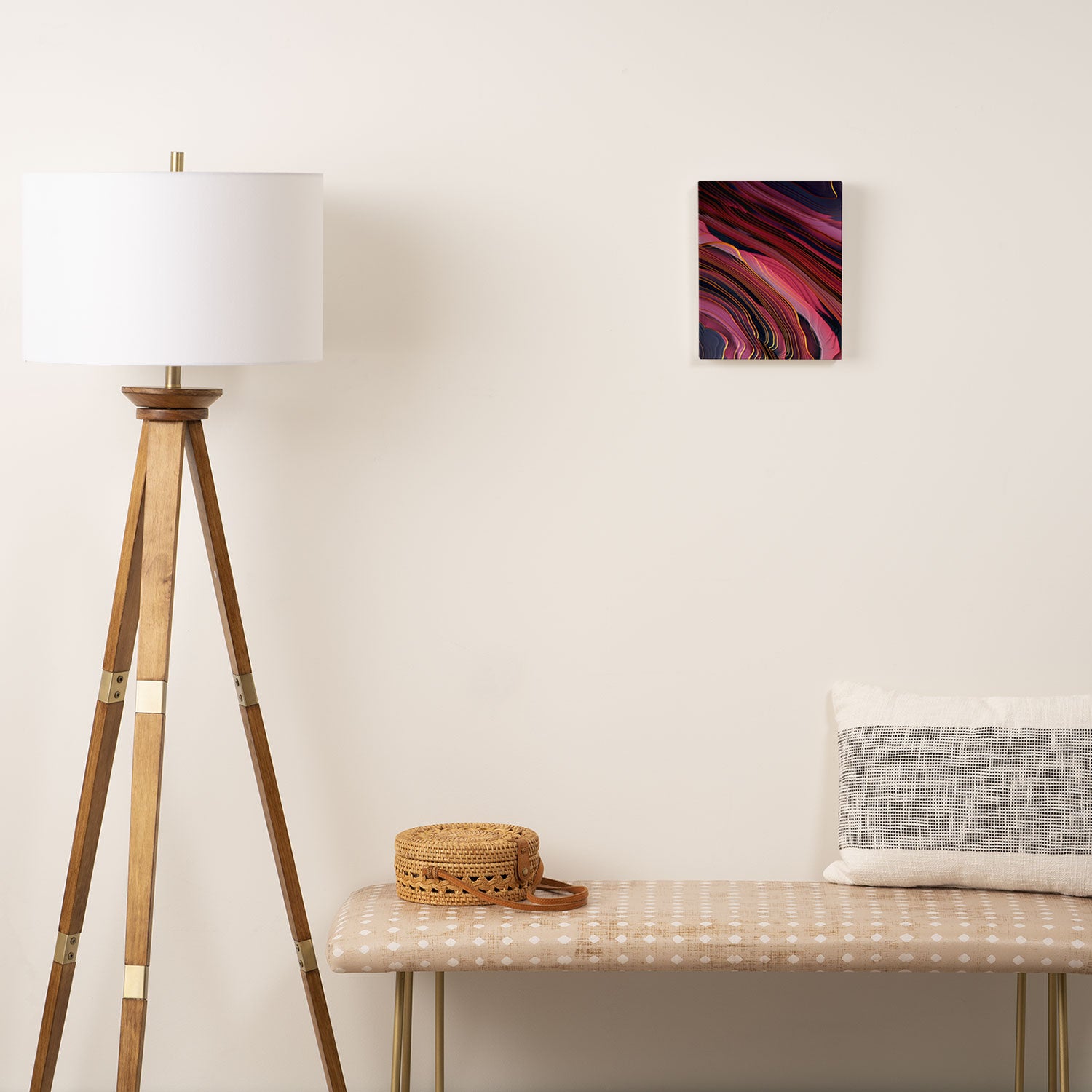 Plum Abstract Canvas Print Gallery Image 2
