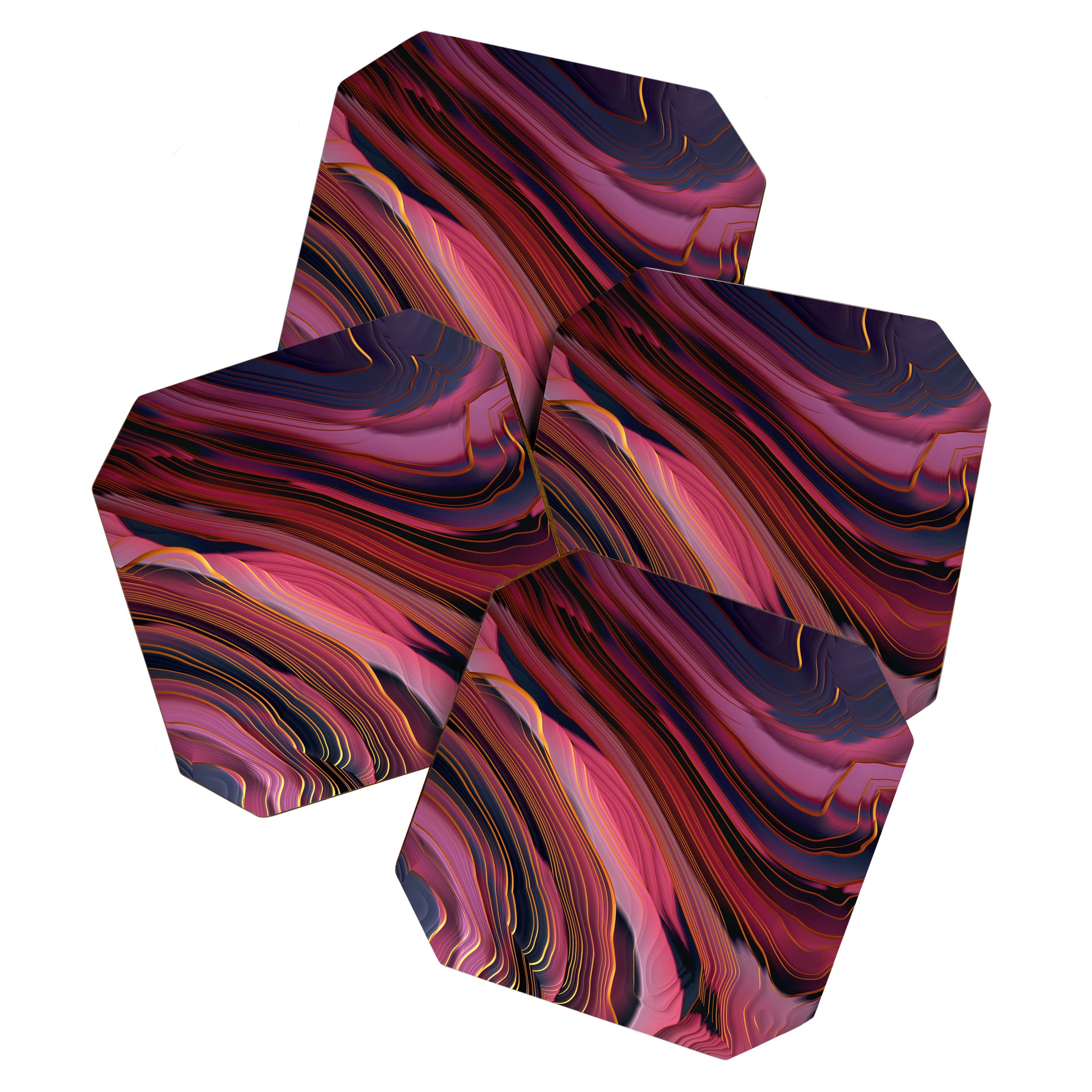 Plum Abstract Coaster Gallery Image 1