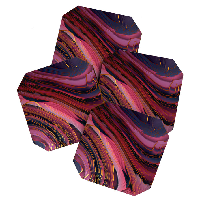 Plum Abstract Coaster Gallery Image 1