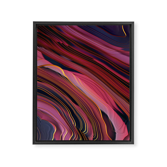 Plum Abstract Framed Canvas Print Gallery Image 1