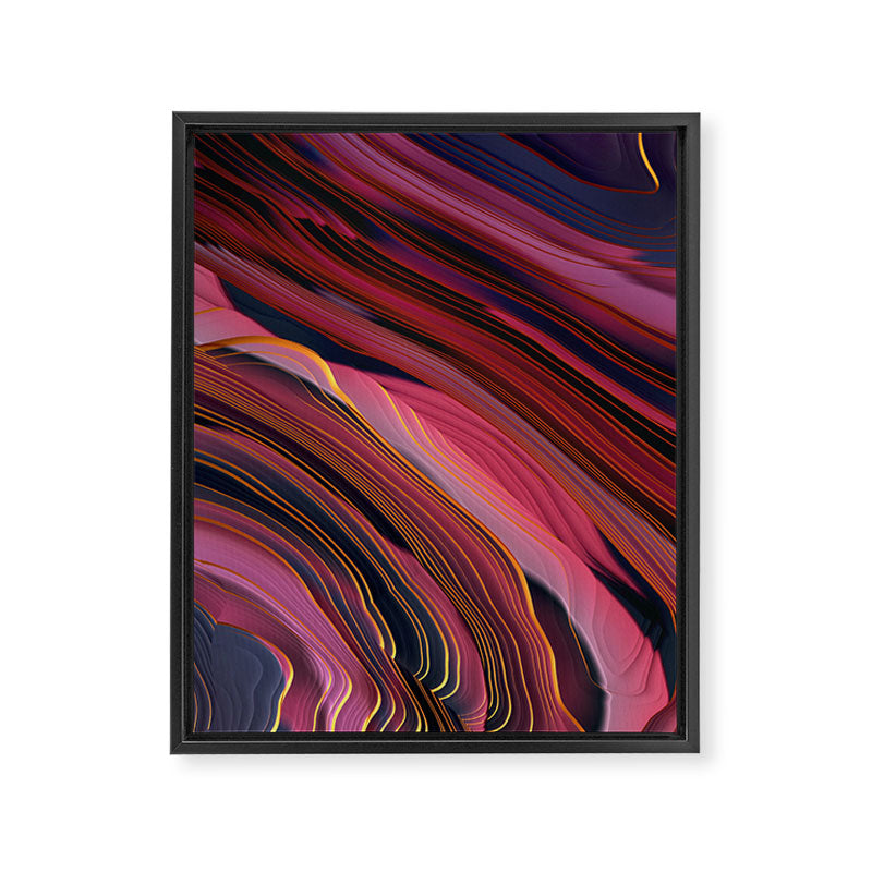 Plum Abstract Framed Canvas Print Gallery Image 8
