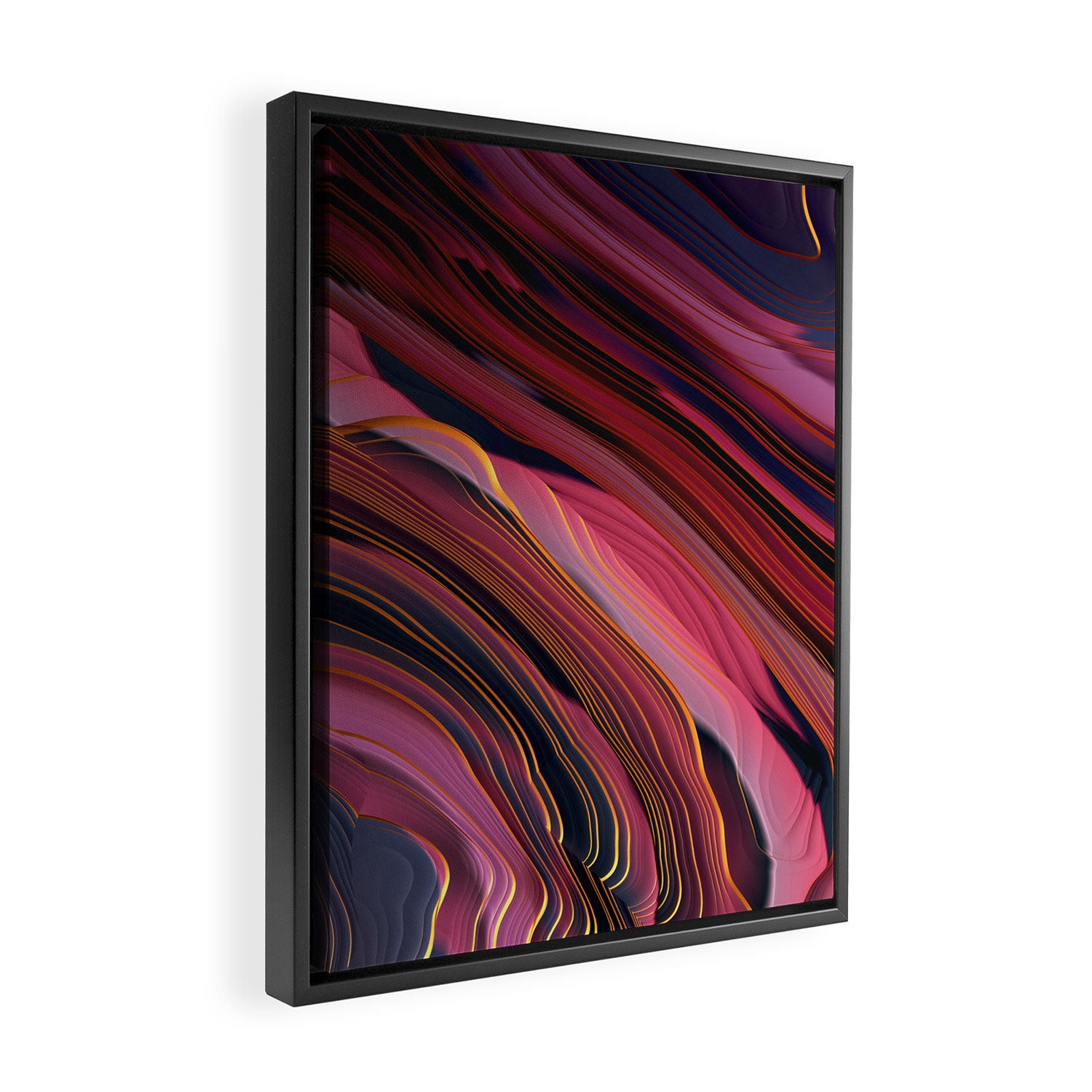 Plum Abstract Framed Canvas Print Gallery Image 2