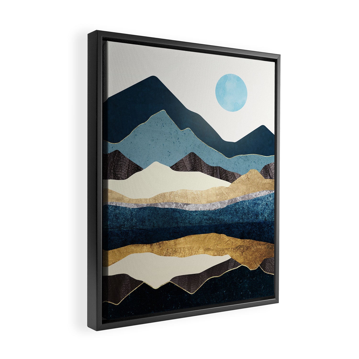 Reflect Hills Framed Canvas Print Gallery Image 2