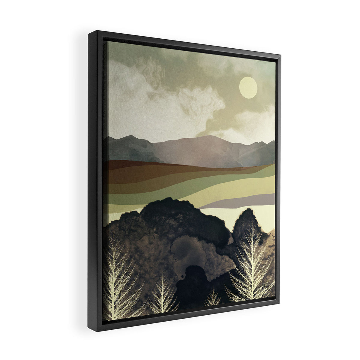 Retro Afternoon Framed Canvas Print Gallery Image 2