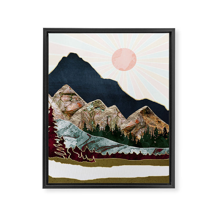 Retro Autumn Vista Framed Canvas Print Gallery Image 1