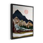 Retro Autumn Vista Framed Canvas Print Gallery Image 2