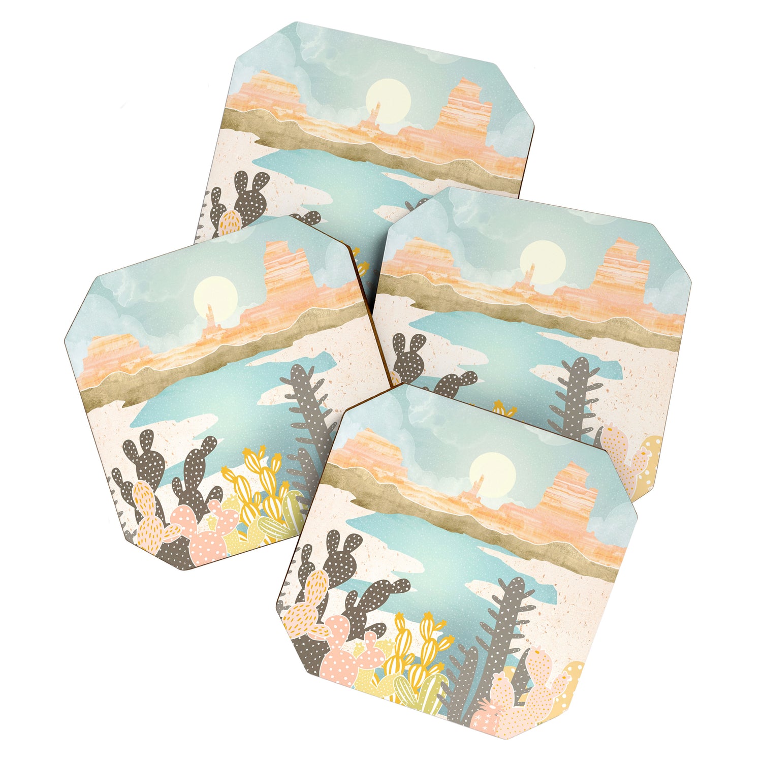Retro Desert Oasis Coaster Gallery Image 1