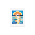 Retro Ocean Sun Art Print Gallery Image 1