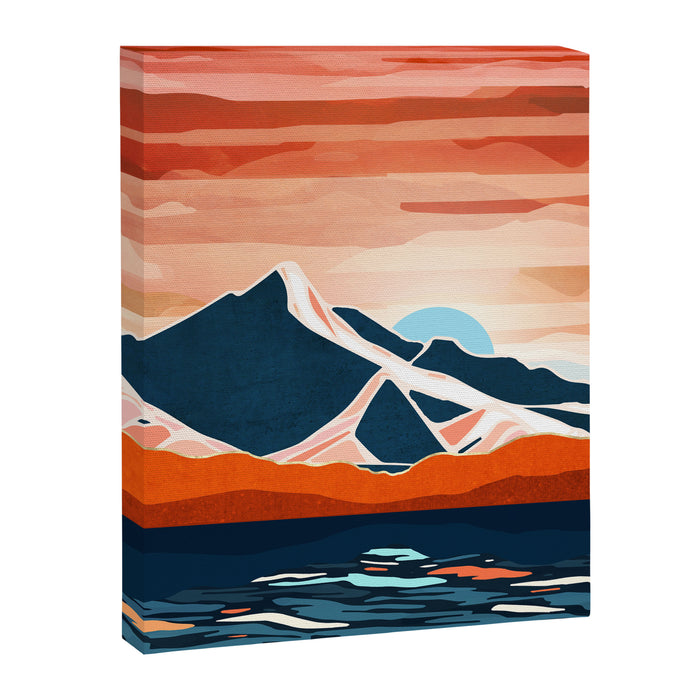 Retro Ocean Sunset Canvas Print Gallery Image 1