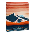 Retro Ocean Sunset Canvas Print Gallery Image 8