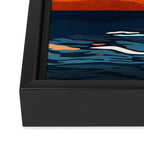 Retro Ocean Sunset Framed Canvas Print Gallery Image 3