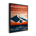 Retro Ocean Sunset Framed Canvas Print Gallery Image 2