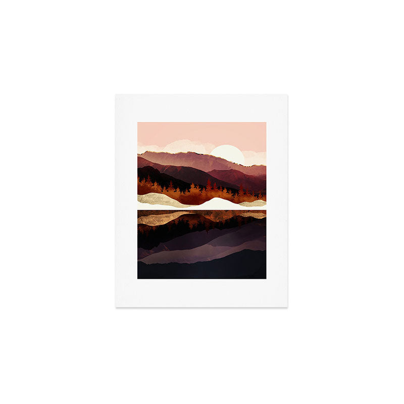 Rose Mountain Reflection Art Print Gallery Image 1