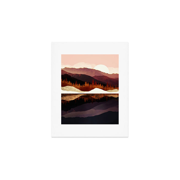 Rose Mountain Reflection Art Print Gallery Image 1