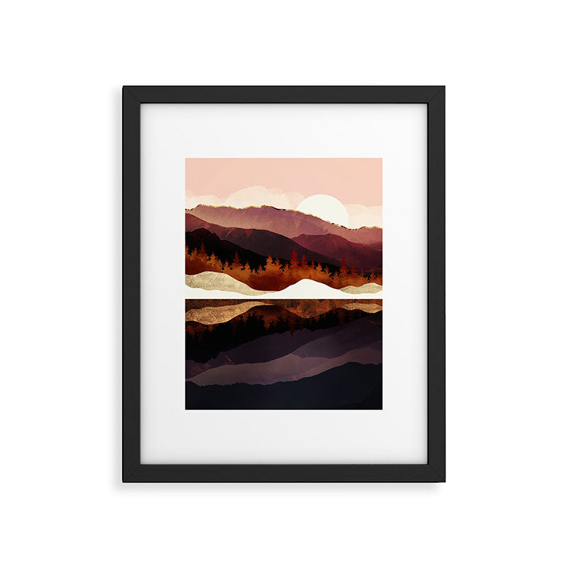 Rose Mountain Reflection Framed Art Print Gallery Image 6