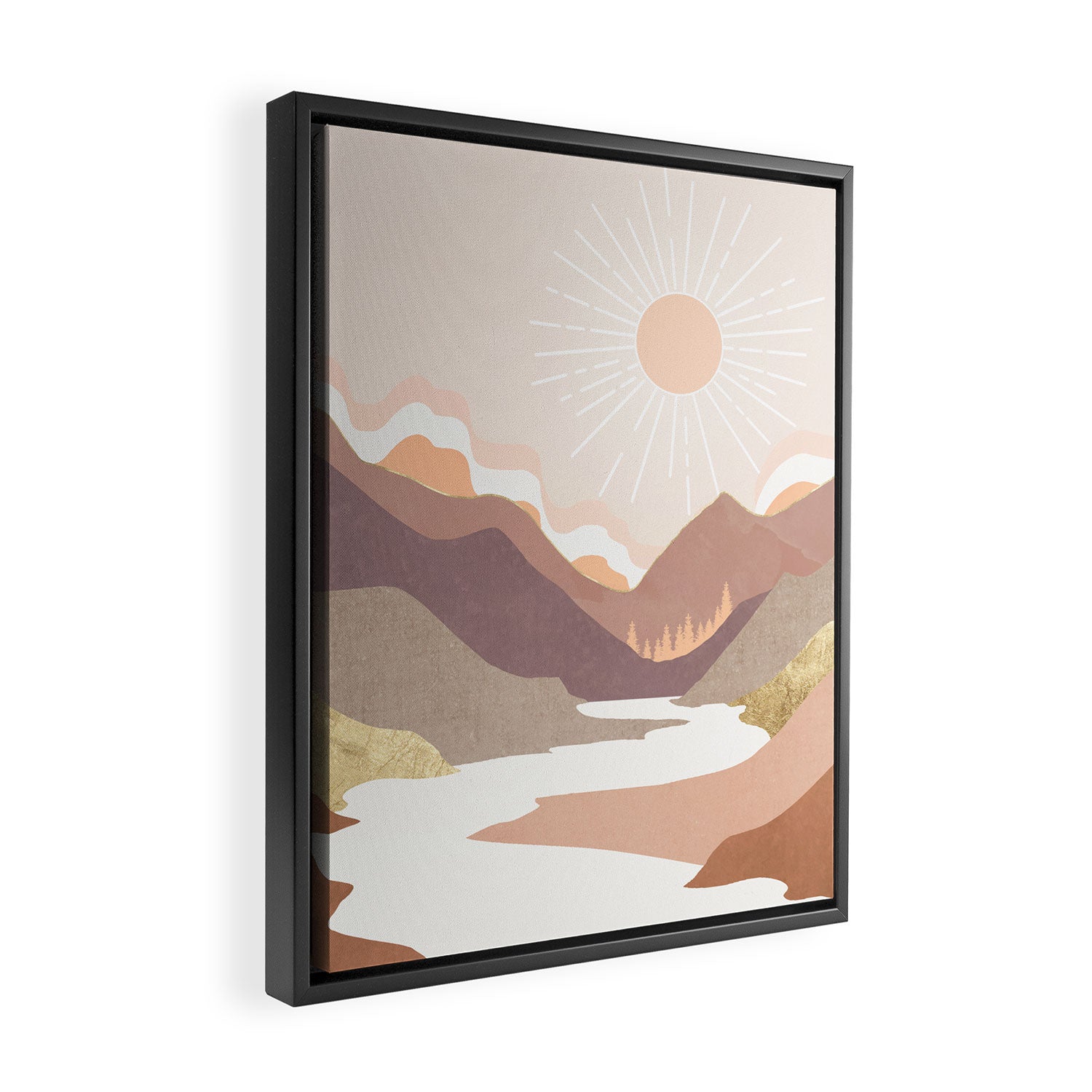 Salmon Vista Framed Canvas Print Gallery Image 2