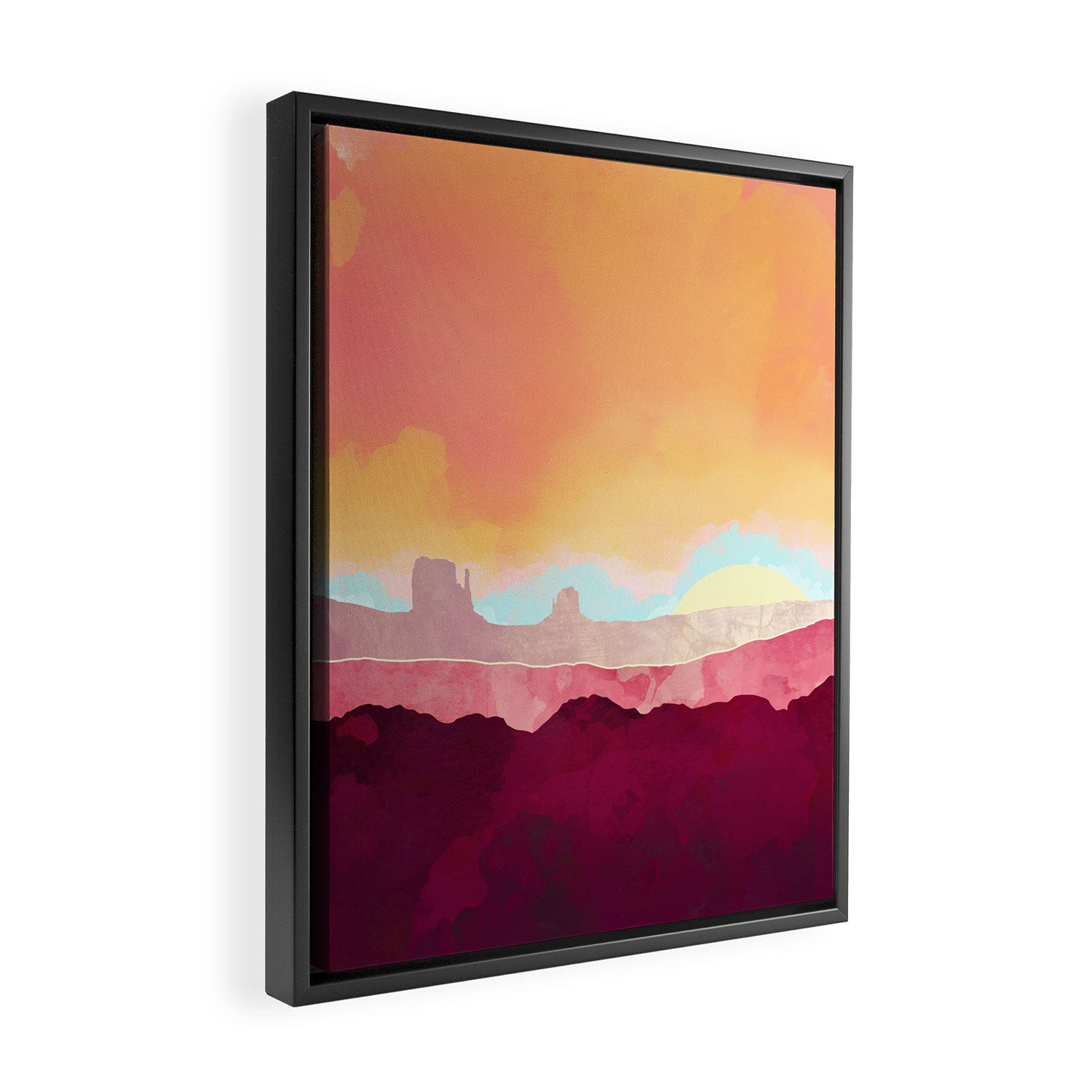 Scarlet Desert Framed Canvas Print Gallery Image 2