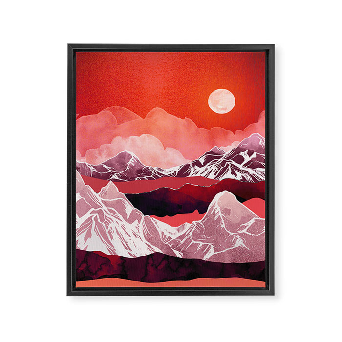 Scarlet Glow Framed Canvas Print Gallery Image 1