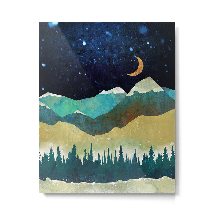 Snowy Night Metal Print Gallery Image 1
