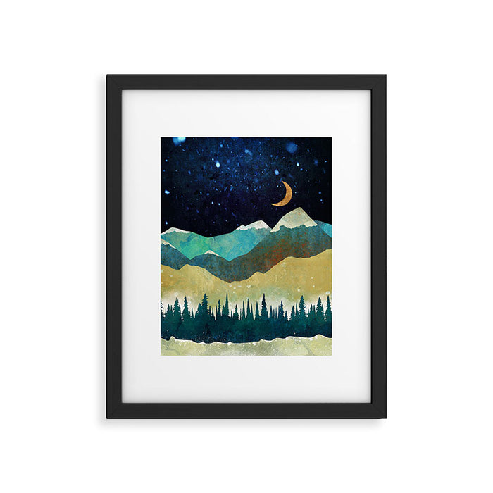 Snowy Night Framed Art Print Gallery Image 1