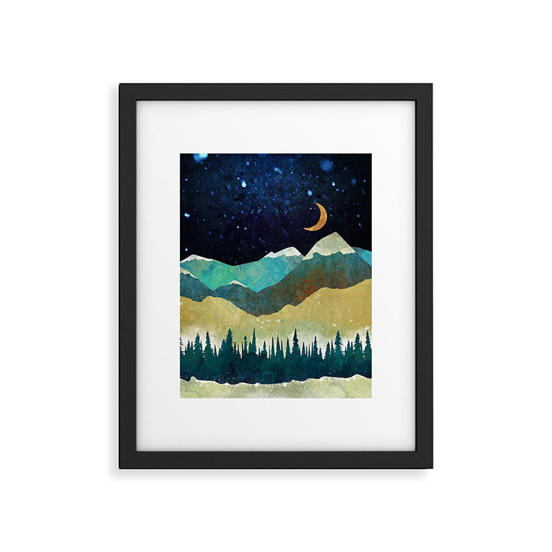 Snowy Night Framed Art Print Gallery Image 6