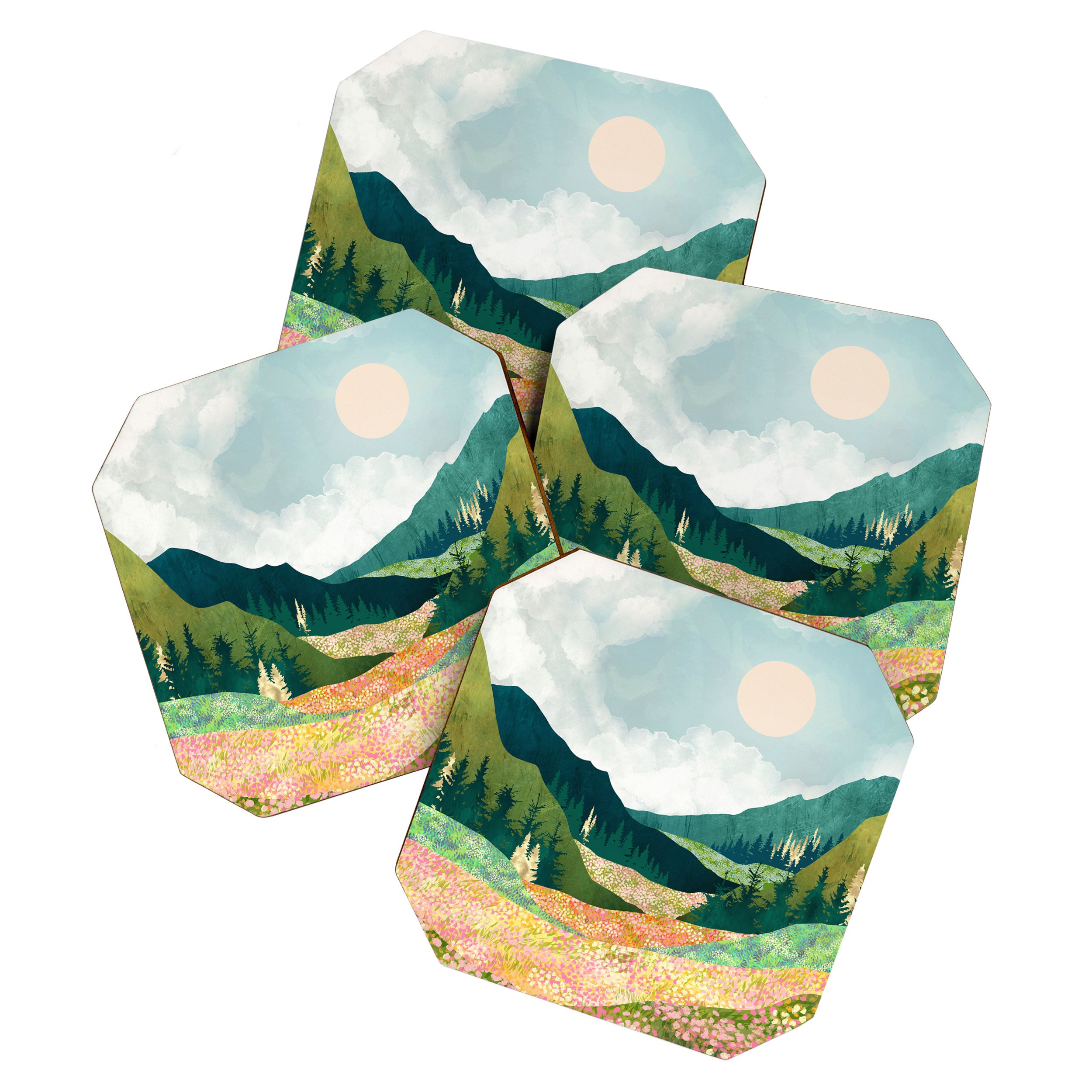 Spring Flower Vista Coaster Gallery Image 1